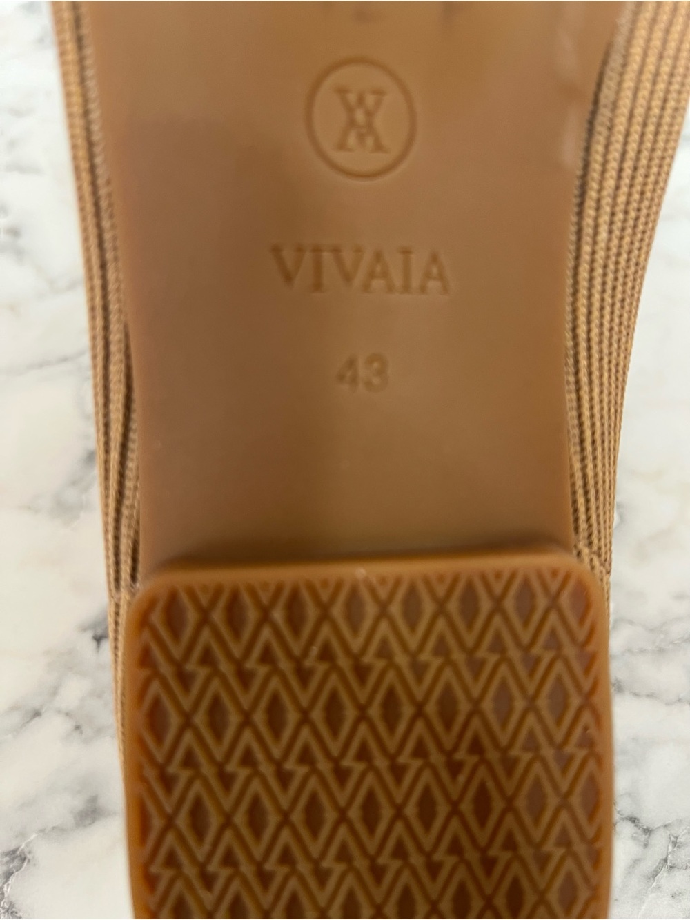Vivaia Square-Toe V-Cut Margot 2.0 Slip On Ballet Flats Tan Size 43 U.S 11 - Picture 11 of 15